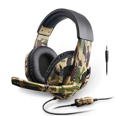 GoodGreat (Super sound quality) Camouflage Professional ชุดหูฟังเล่นเกม PS4 คอมพิวเตอร์ส่วนบุคคล Xbox One หูฟังเล่นเกมส์พร้อมไมโครโฟนสำหรับมาร์ทโฟนและแท็บเล็ต