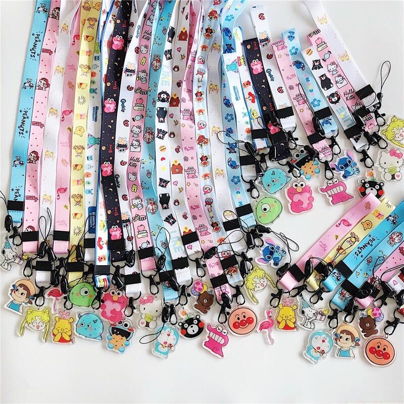 Cute Cartoon Keychain Strap Neck Straps Lanyards for Keys ID Card Pass Gym Mobile Phone USB Badge Holder DIY Hang Rope Sling Universal for Huawei Xiaomi Samsung Mobile Phone Lanyard