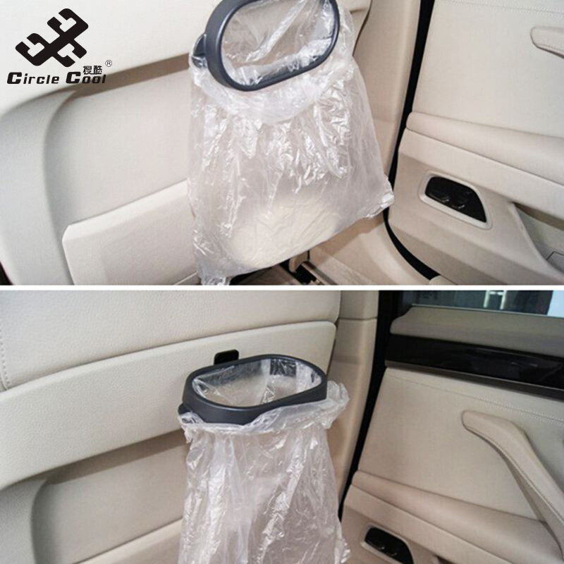 Circle Cool Foldable Car Organizer Frame Auto Trash Can Car Accessories Automobile Garbage Rubbish Waste Holder