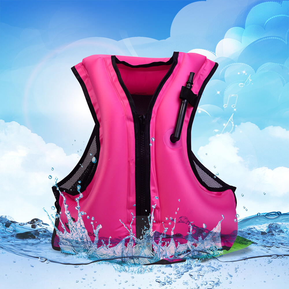 Adult Inflatable Swim Vest Life Jacket for Snorkeling Floating Device Swimming Drifting Surfing Water Sports Life Saving