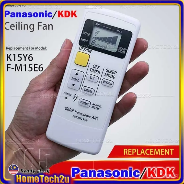 Oem Panasonic Kdk Ceiling Fan Remote Control Replamcent For K15y6