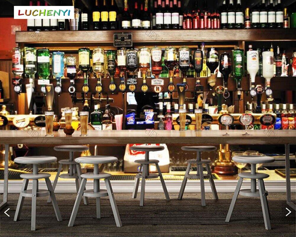 Custom beer fast food restaurant 3d wallpaper mural