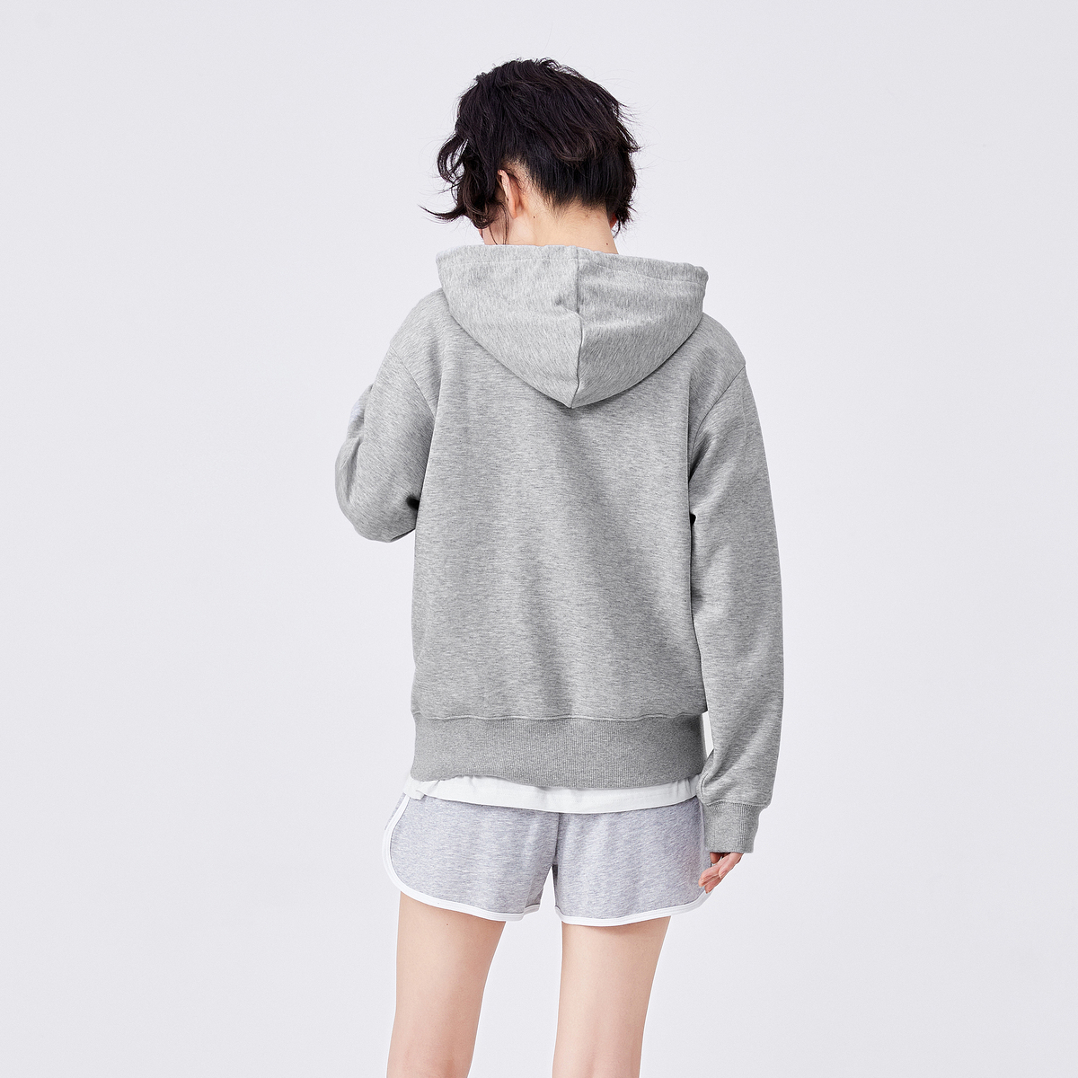 Semir Sweatshirt Women Basic Hooded Top Solid Color 2024 Spring New Bottoming Pullover Hoodies Loose And Lazy Style
