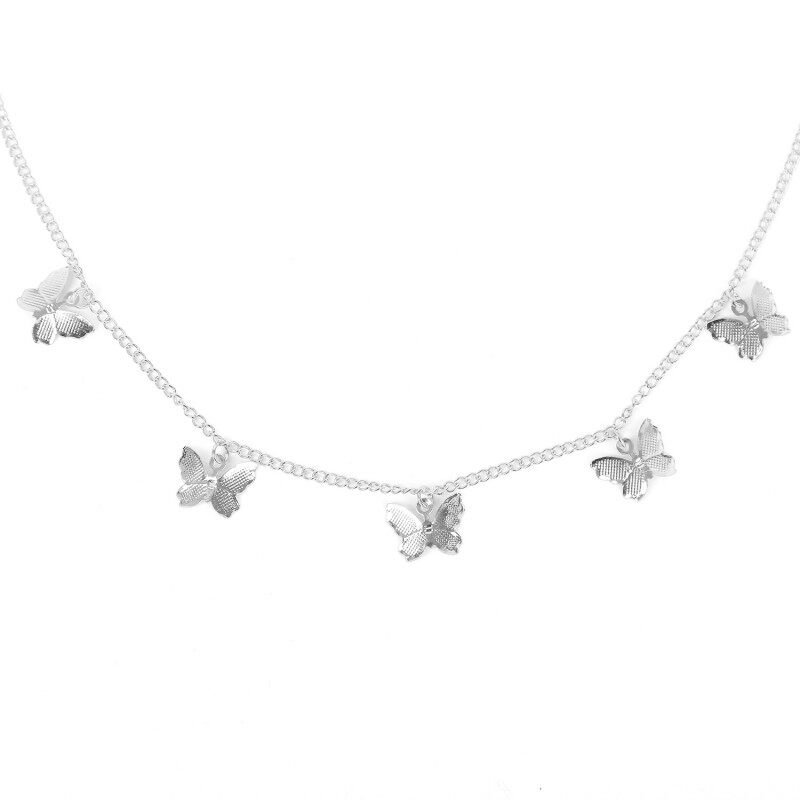 [Cutewomen2020] Cute Butterfly Choker Necklace Women Gold Chain Statement Collar Female Chocker Best Shining Jewelry