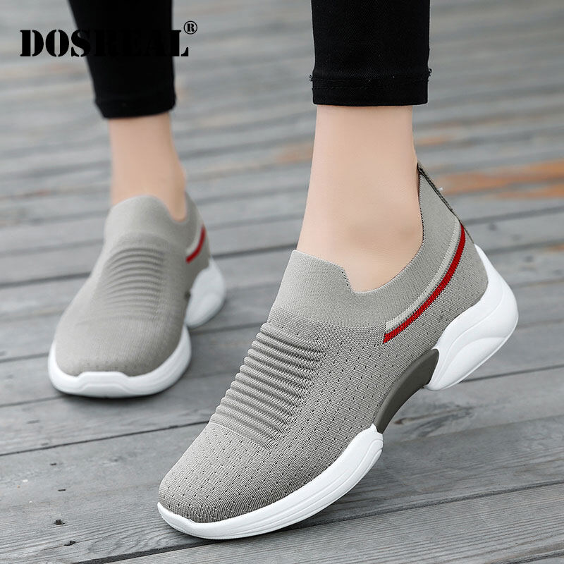 DOSREAL Sneakers For Women Shoes Big Size 35-42 Korean Style Women Sports Shoes Slip On Loafers For Ladies Casual Walking Women Shoes