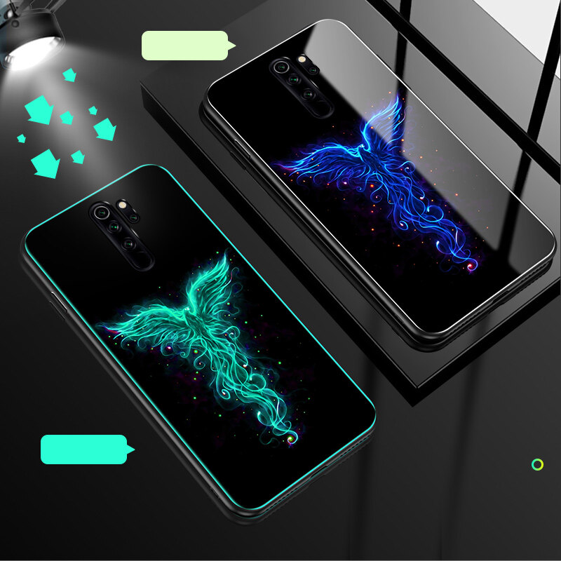 Ốp điện thoại mặt kính dạ quang, kính cường lực cho samsung galaxy s21 / s21 ultra / s21 + / s21 plus + ốp bảo vệ khung tpu mềm vỏ ốp lưng