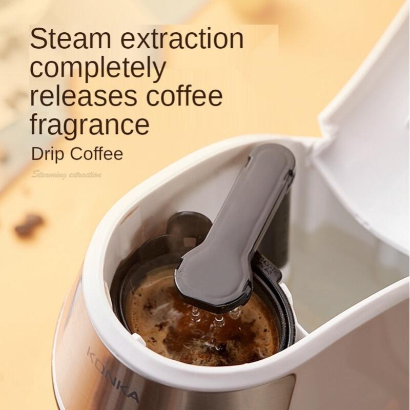 220V/0.3L/450W Automatic Coffee Machine Drip Coffee Maker Portable For Office Home Kitchen Tea Coffee Machine Small  Appliances
