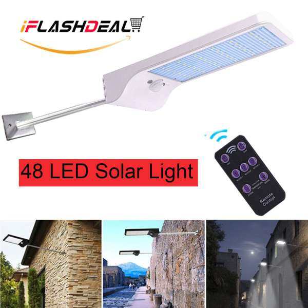 IFlashDeal Nâng Cấp 48 ĐÈN LED Năng Lượng Mặt Trời Chiếu Sáng Ngoài Trời Chống Thấm Nước Chuyển Động Ánh Sáng Cảm Biến Lắp Cực Vườn có Điều Khiển từ xa