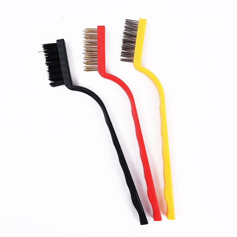 3Pcs/Set Gas Stove Cleaning Brush Copper Wire/Nylon / Wire Brush Kitchen Tools Strong Oil-removing Wire Brush
