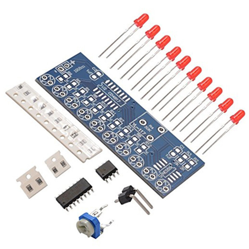 1pcs ne555 cd4017 run led flow light electronics production kit control board module capacitor oscillator clock signal diy kit
