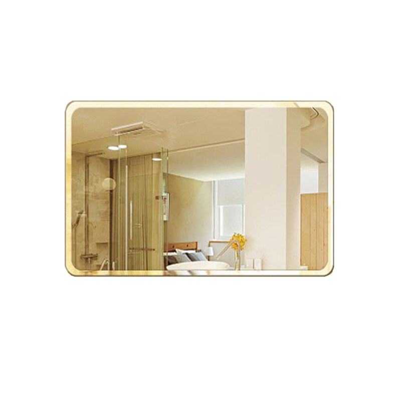 Đơn Giản Châu Âu Không Đánh Bóng Gương Vát Gương Hình Chữ Nhật Gương Tròn Góc Gương Trang Điểm Gương Phòng Tắm Chống Cháy Nổ Gương Khách Sạn Kính Phòng Tắm Gương Treo Tường 35X45 Cm
