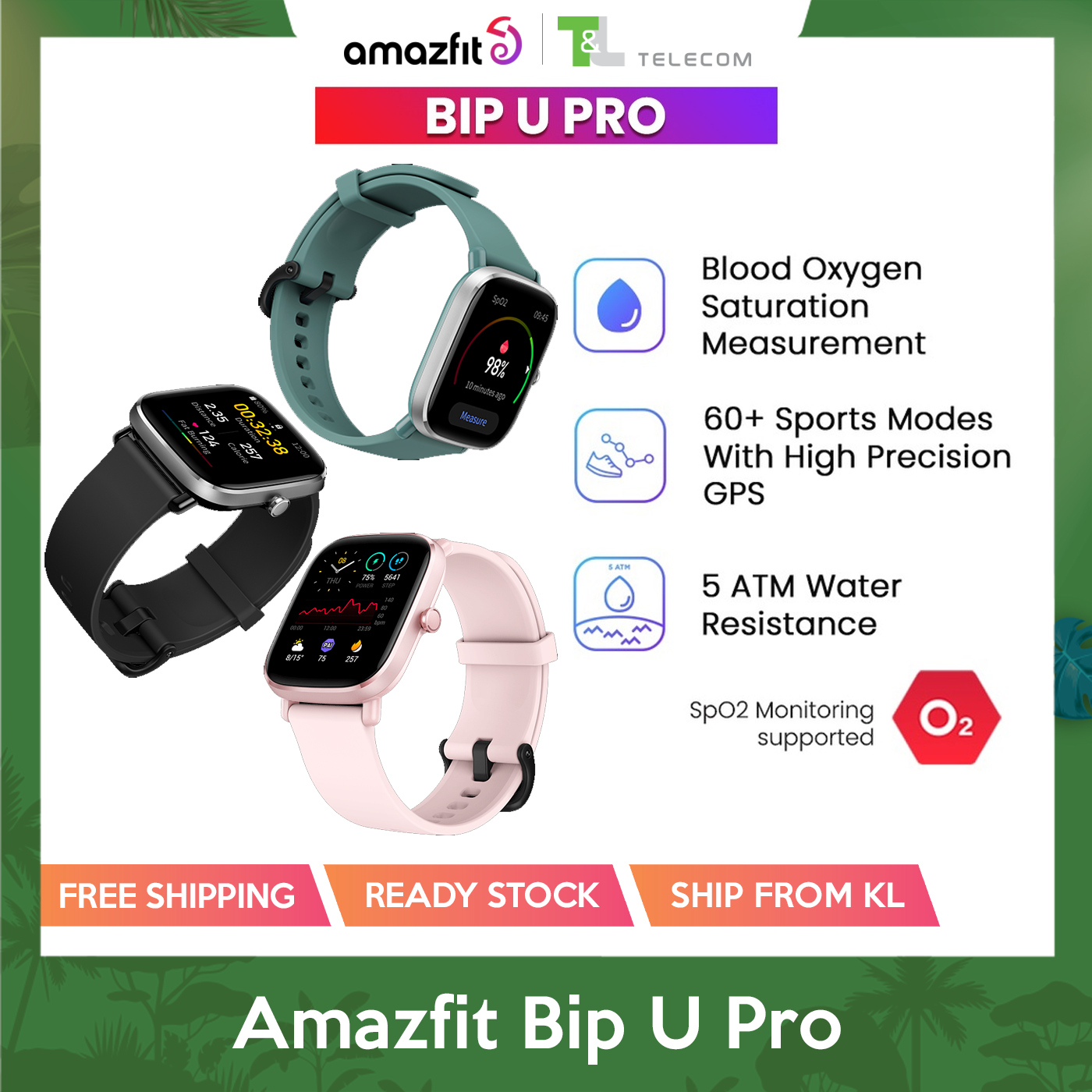 Shop Latest Amazfit Bip U Pro Ios online | Lazada.com.my