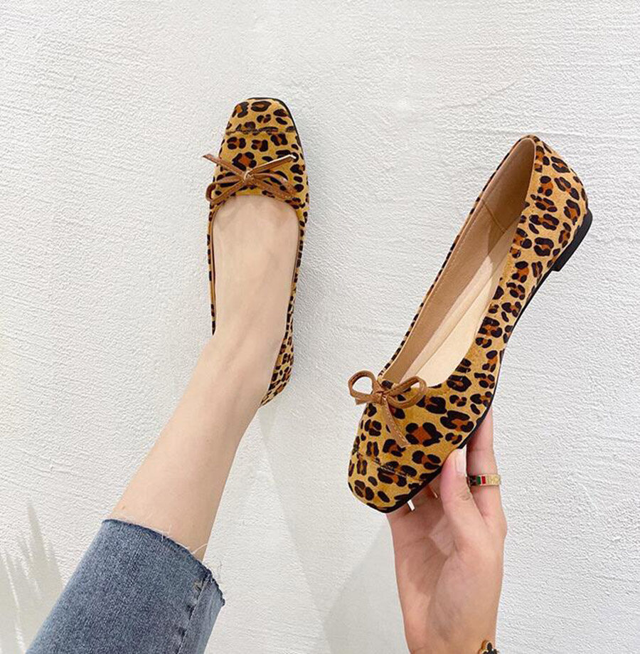 leopard ballet shoes