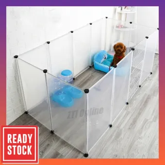 Multi Functional Transparent Pet Fence Dog Cat Rabbit Cage House