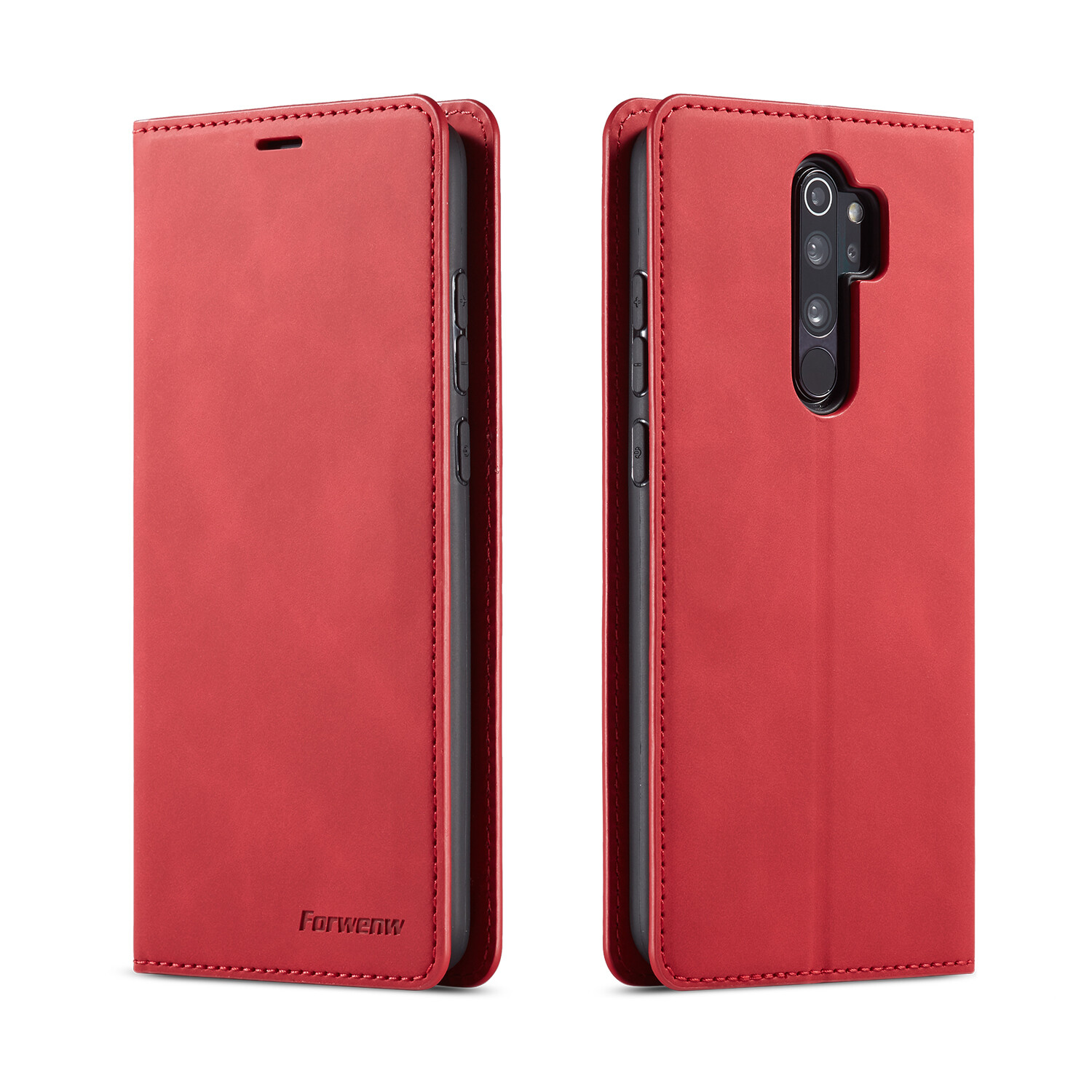 Case For Xiaomi Redmi Note 8/Redmi Note 8 Pro Cover High Quality Plain Wallet Magnetic Flip Leather Phone Bag Casing with Stand Card Holder