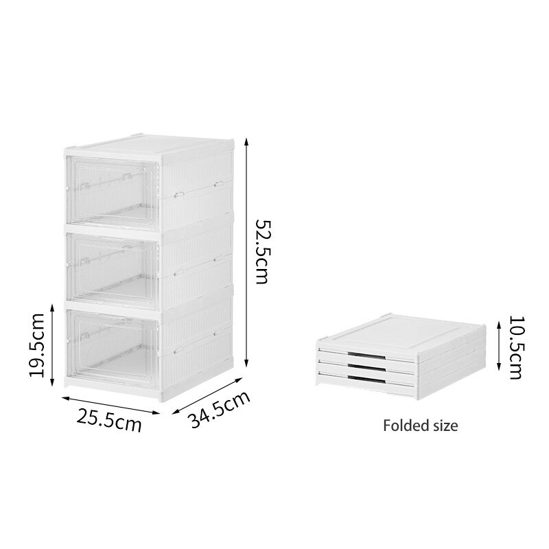 Free installation thick shoe box transparent shoe cabinet storage box home simple shoe rack plastic foldable shoe cabinet with lid