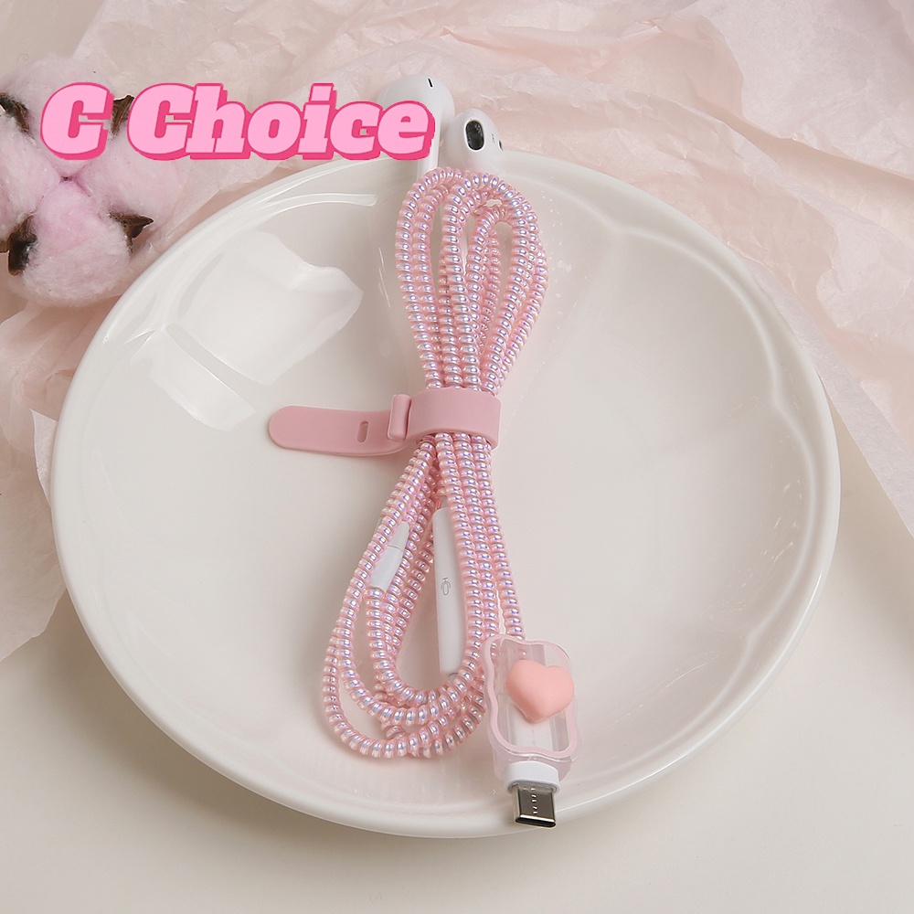 Charger Cover Protector cable protector for charger Love Case Wave Pattern Cord Protector Compatieble for iPhone 18w 20w  Type C [cchoice]