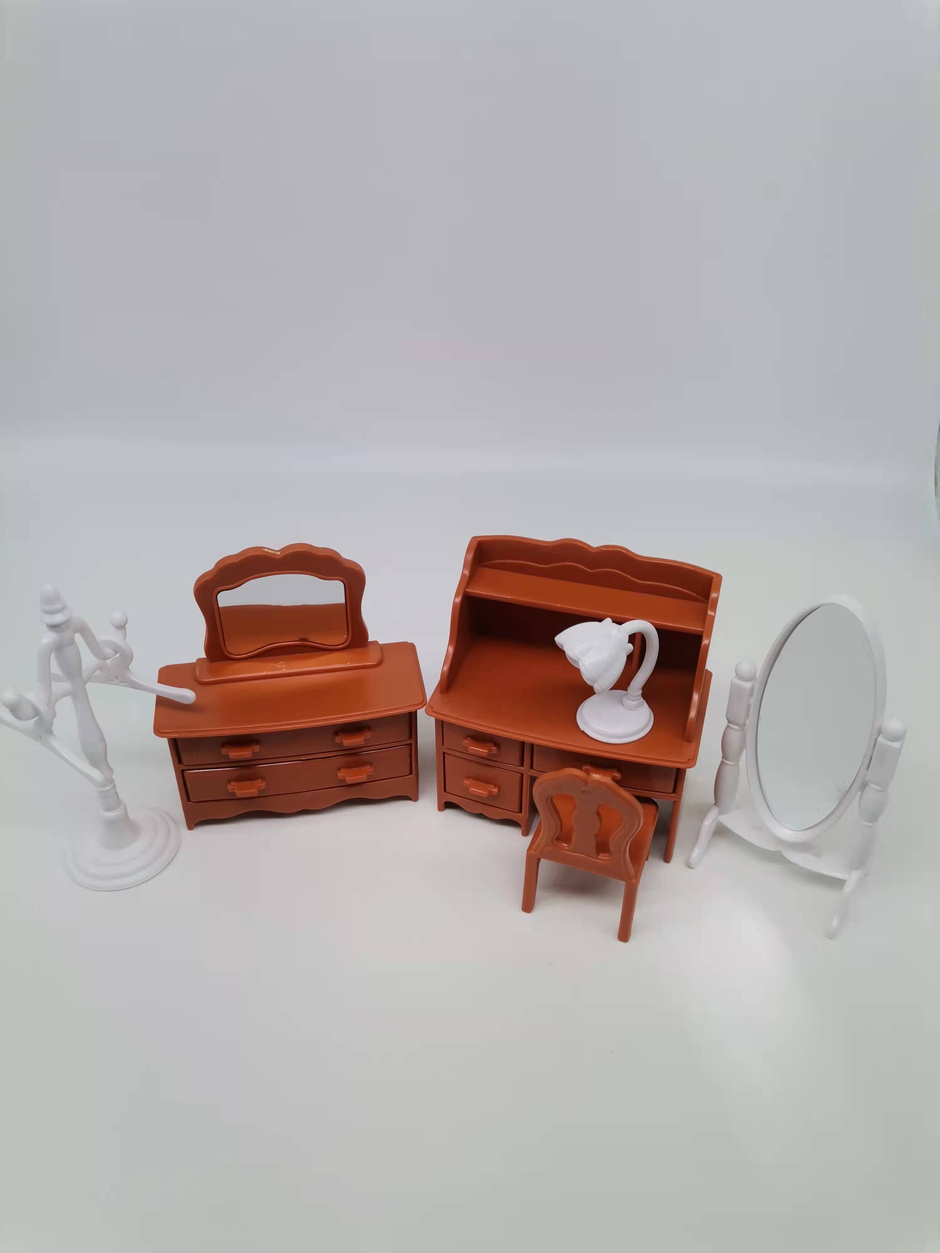 Bộ Giường Ngủ Gia Đình Ngọt Ngào Đồ Nội Thất Mini Búp Bê Thu Nhỏ Nhà Búp