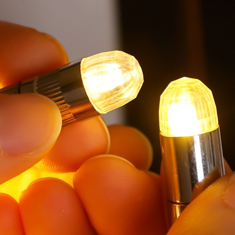 1/2Pcs Waterproof Warm White LED Balloon Lamp Party Mini Paper Lantern Threaded LED Wick