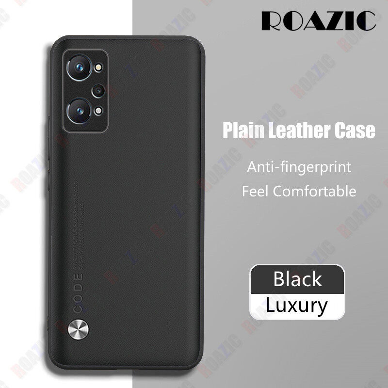 ROAZIC For Realme GT Neo 2 5G GT Master Edition GT 5G GT Neo 5G Phone Case Luxury Plain Leather Matte Casing Soft TPU Edge Shockproof Back Cover