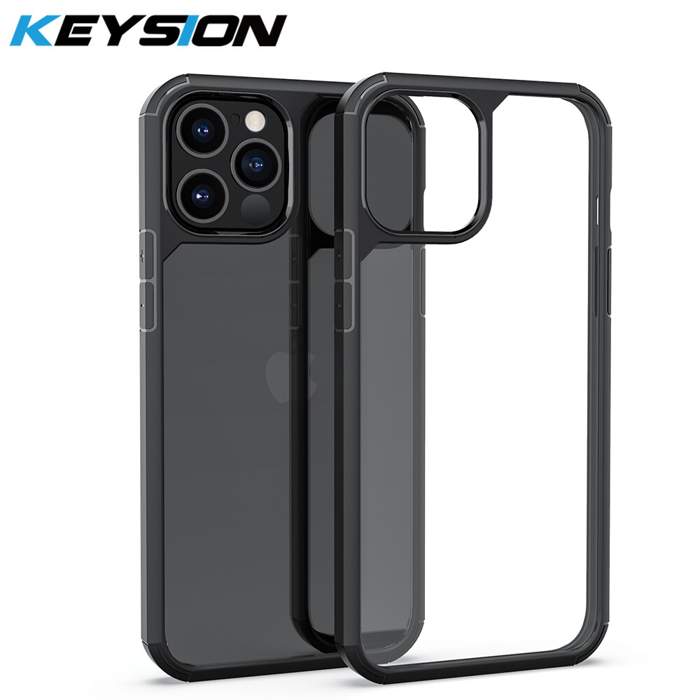 KEYSION Fashion Clear Shockproof Case for iPhone 12 Pro Max Transparent Silicone Phone back Cover for iPhone 12 12 mini 2020 New