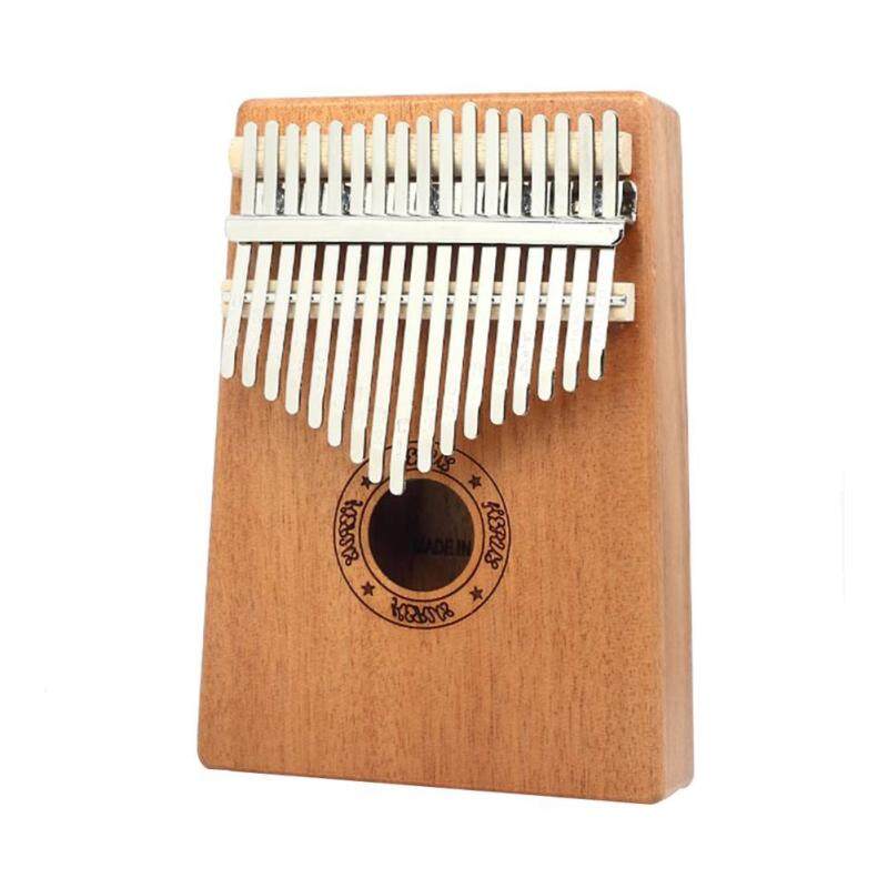 17 Kunci Kalimba Kayu Mahogany Thumb Piano dengan Penalaan Tukul Pelekat Kain Malaysia