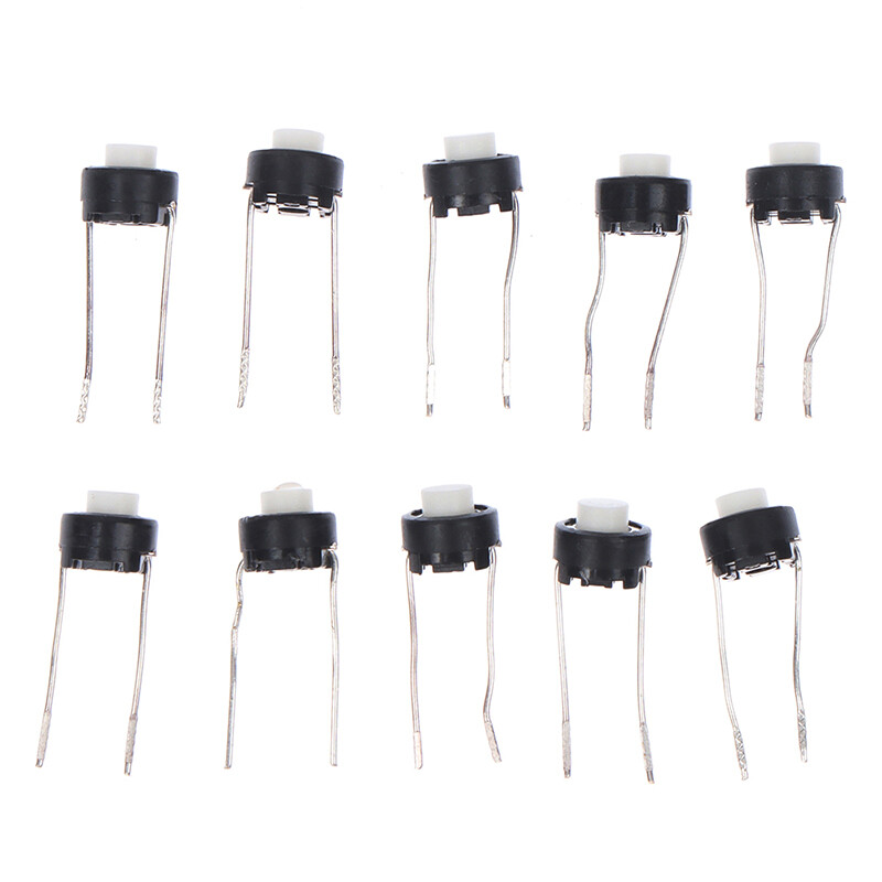 [Fannies] 10pcs 6*6*5mm Touch switch button DIP Tactile Tact Push Button Micro Switch