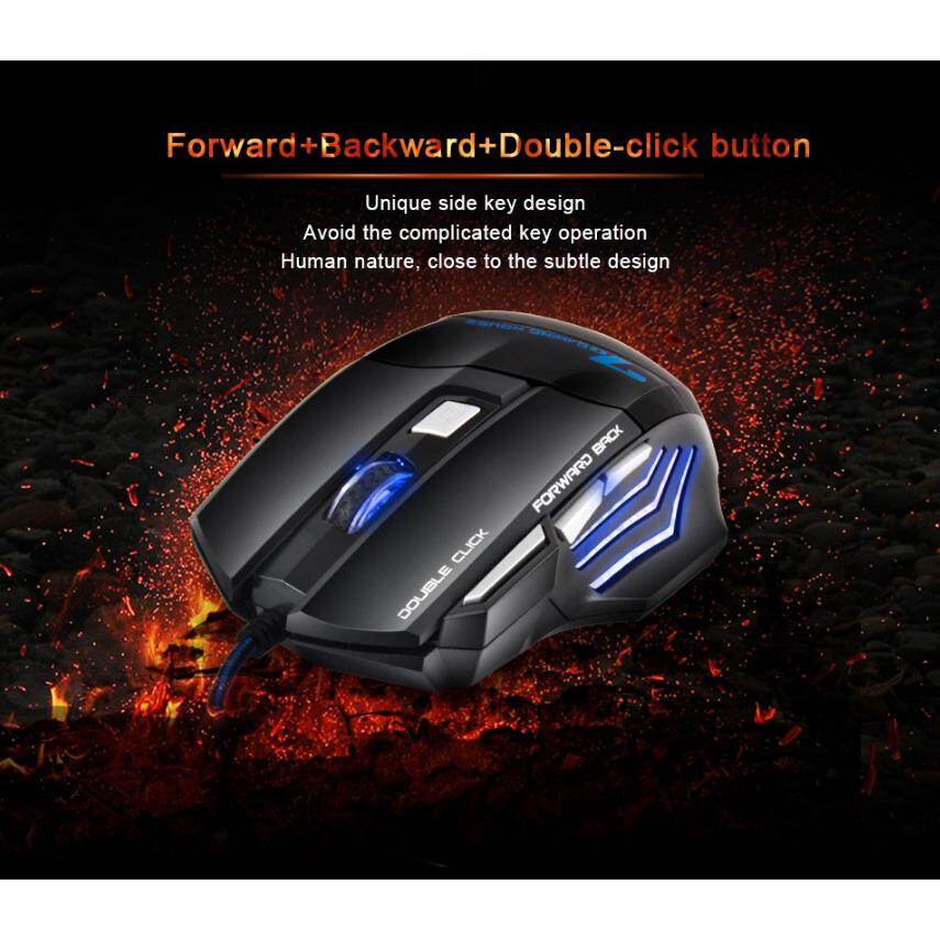 Chuột Chơi Game Công Thái Học Có Dây X7 7 Nút 5500 DPI Yên Tĩnh Có Đèn Nền Cho Máy Tính Xách Tay