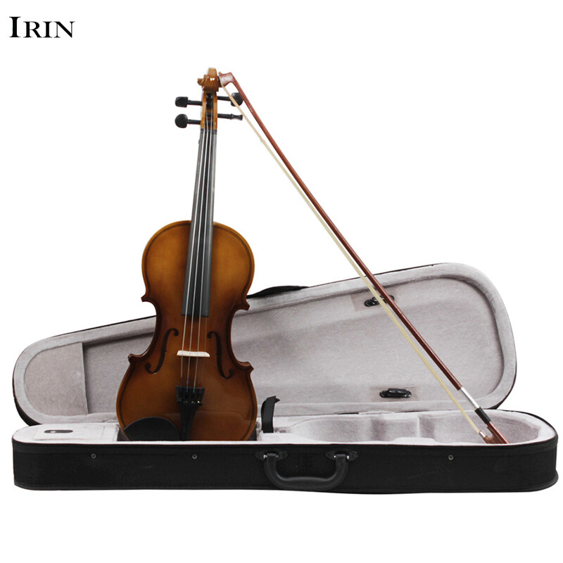 Acoustic Violin For Beginners Practice Retro Basswood Violin With Piano Box Rosin Bow Children Students Gift