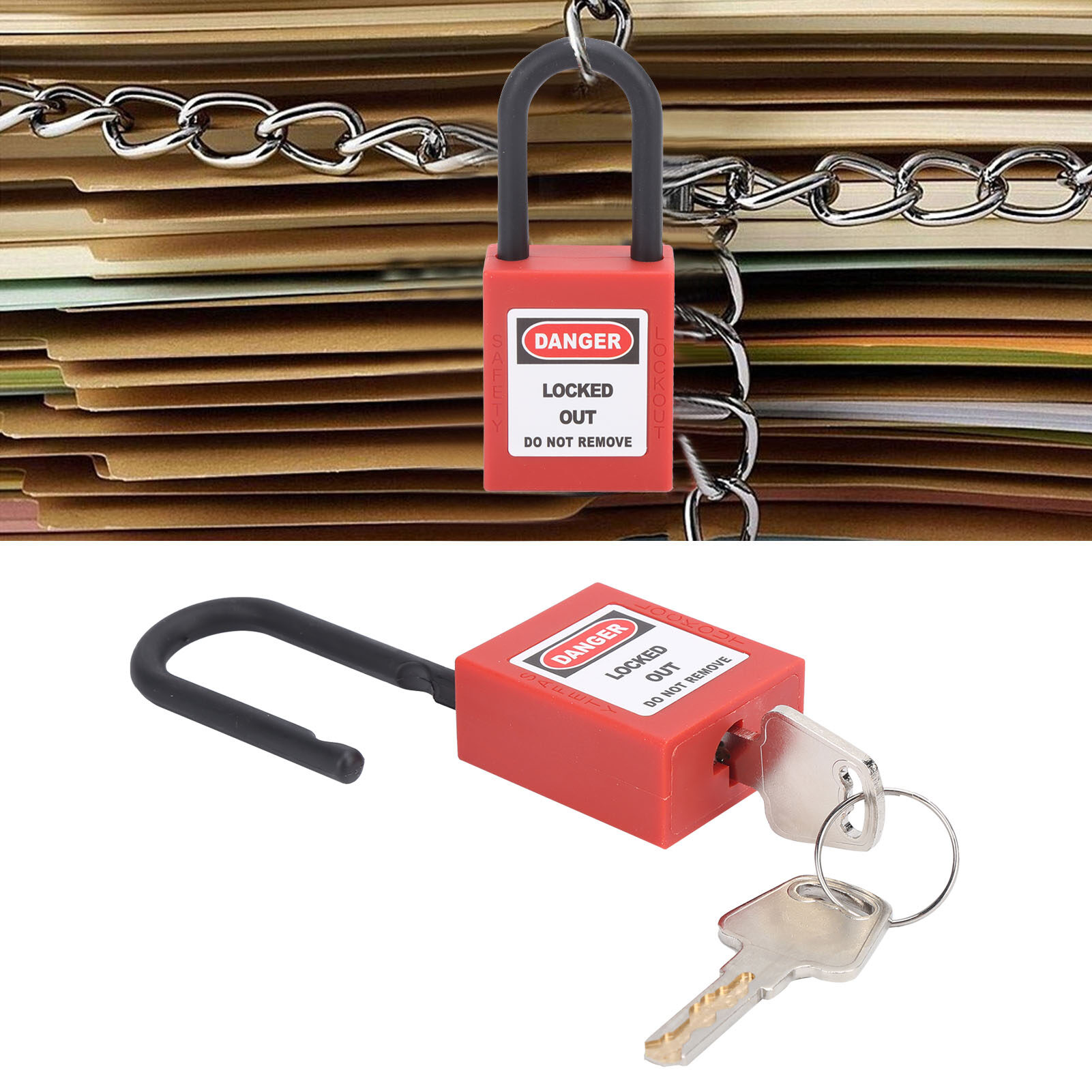 Electrical Padlock, Durable Lockout Tagout Lock Corrosion Resistant for Equipment Maintenance Shutdown and Lockout for Isolation Level Locking