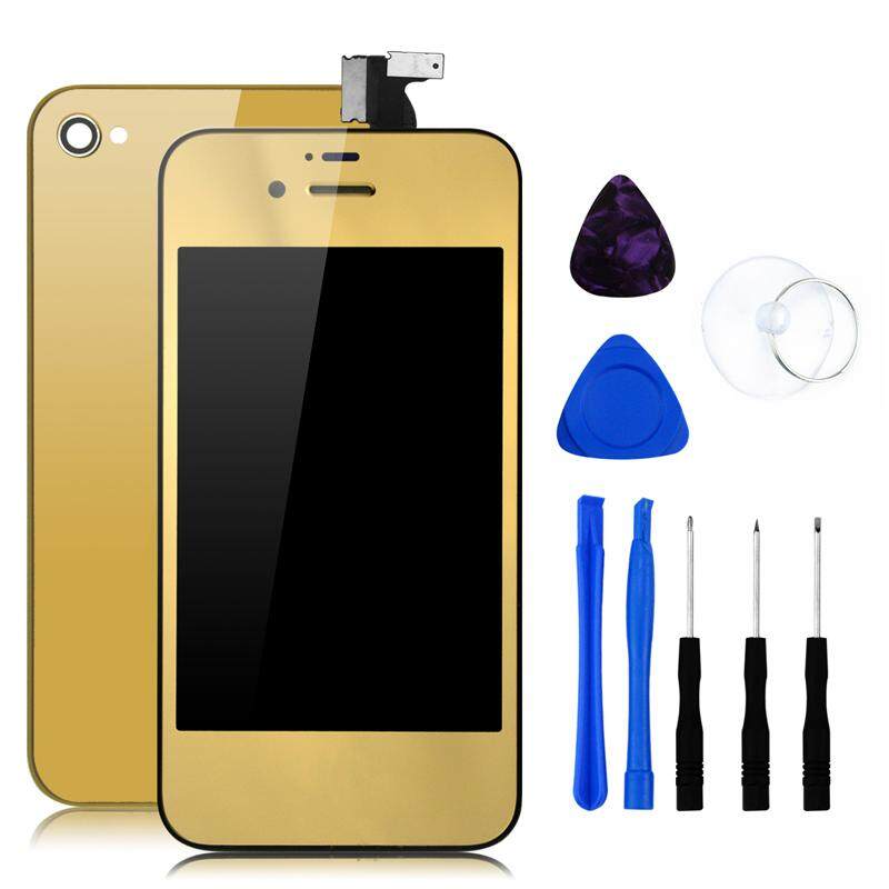 LCD Display Touch Screen Digitizer Assembly For Apple iPhone 4 4s touchscreen Replacement with Back Cover Housing Home Button A1431 A1387 A1349 A1332 with Free Assemble Tools