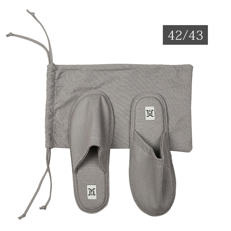 Du lịch Xách tay cotton và Linen Dép đi trong nhà khách sạn cặp vợ chồng có thể gập lại Linen im lặng giày Trọng lượng nhẹ khách sạn non-slip dép