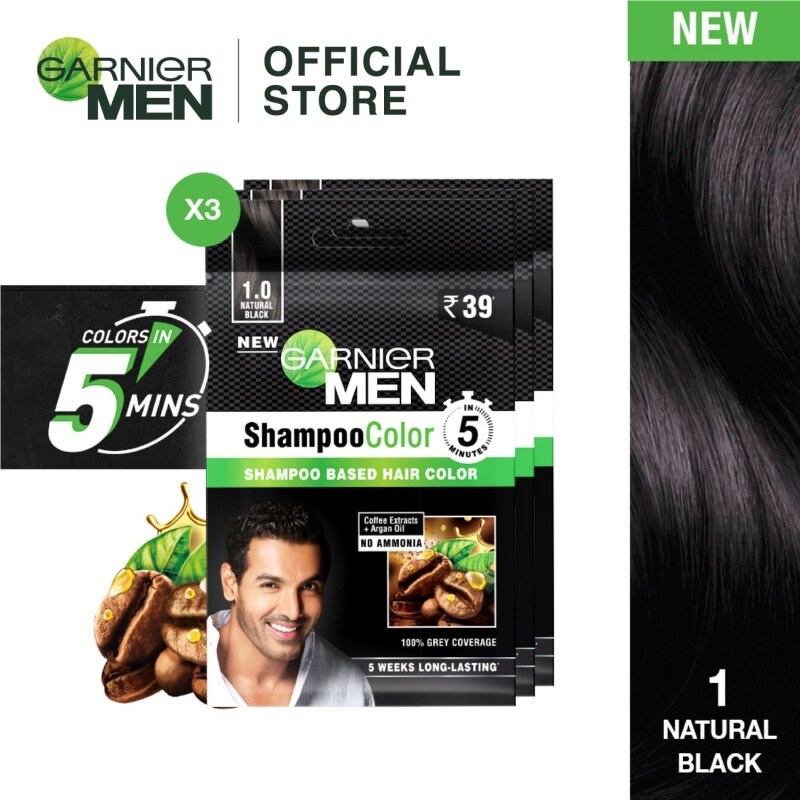 GARNIER Men ShampooBased Hair Color No Ammonia Telus Air 100 Halal