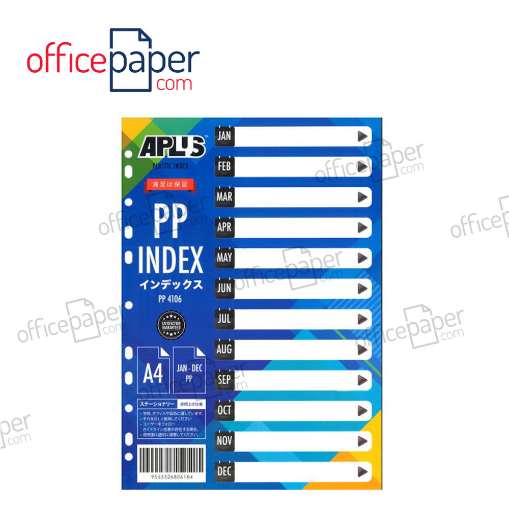 PVC Index Divider ( Jan-Dec / A-Z ) | Lazada