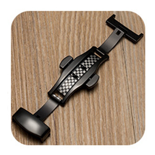 10mm 12mm 14mm 16mm 18mm 20mm 22mm Stainless Steel Solid Double Push Button Fold Watch Buckle Butterfly Clasp Automatic Rebound Quality Watch Straps Accessories