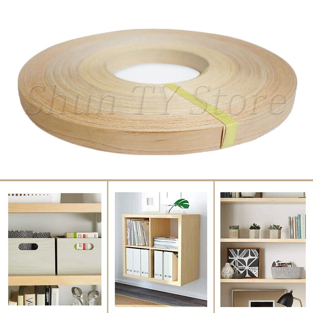 50feet Wood Plywood Roll Wood Edge Banding Melt Glue Wood Veneer Edging