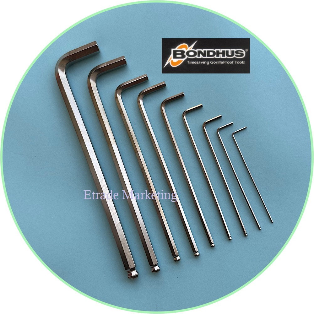 Bondhus Innensechskantschlüssel 8 Mm Mit Kugelkopf – 195 Mm Länge, Briteguard Finish