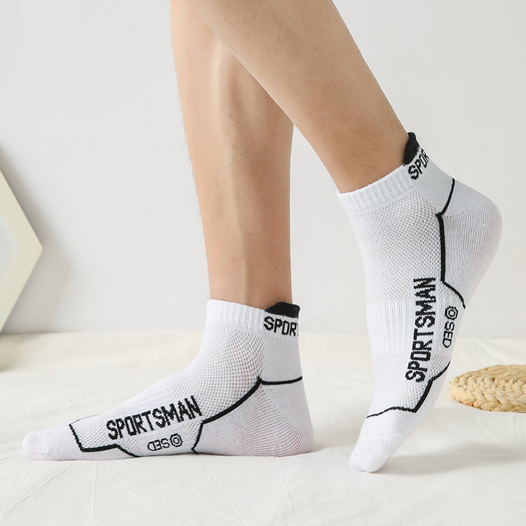 Men High Quality Cotton Short Socks Summer Soft Breathable Mesh Ankle Sock Sports Black Thin Cut Cycling Running Sox