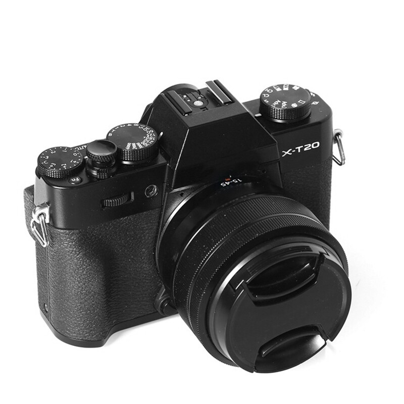 2Pcs Camera Shutter Release Button Metal for Fujifilm Xt30 Xt20 Xt10 Xt3 Xt2 Xpro2 X100F x - Black & Silver