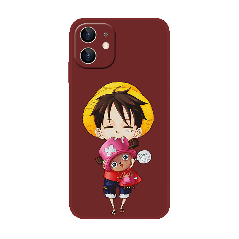 Custom Cartoon Funny Luffy Choba Pattern Silicone Matte Soft Case For iPhone 16 15 PRO MAX 14 14Pro 14Plus 14Promax 13 13pro 13promax 13mini 12 12pro 12promax 12mini 11 11pro 11promax X XS XR XSMAX 6 6s 7 8 + Plus 5 5S SE 2020 Casing