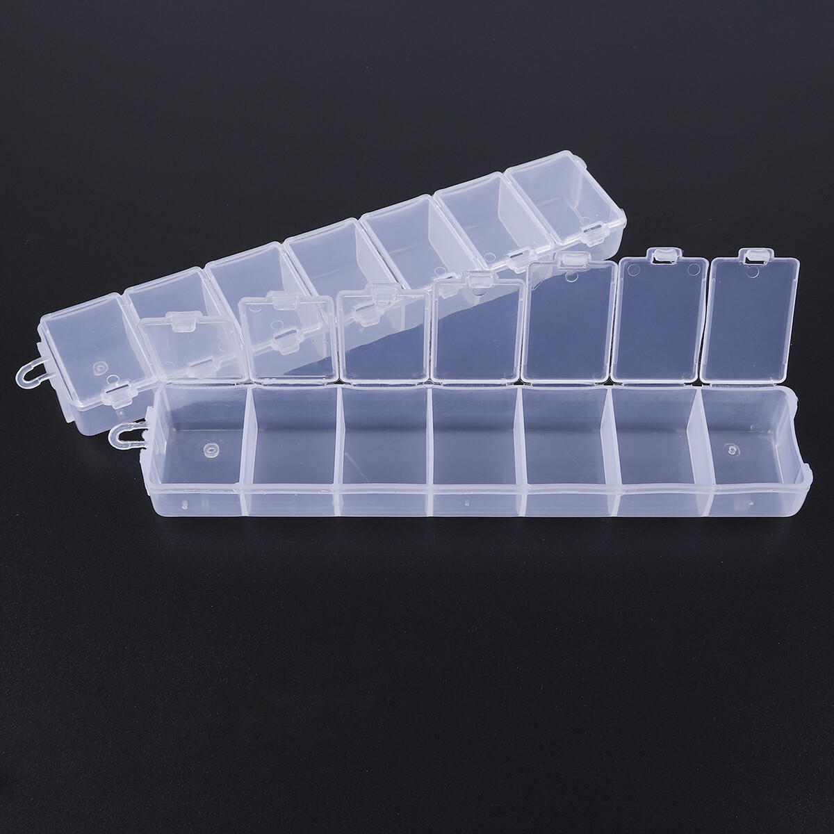 1 Hộp Đựng Trang Sức Bằng Nhựa Trong Suốt, Ngăn Đựng Để Đựng Bông Tai Hạt Hộp Quà Hình Chữ Nhật