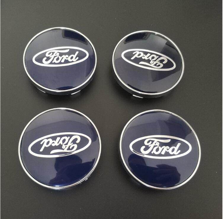 4Pcs/Lot  60mm Car Wheel Center Caps rim hub Covers Emblem Logo Badge FOR ford Fiesta Focus Fusion Mondeo decorative Sticker