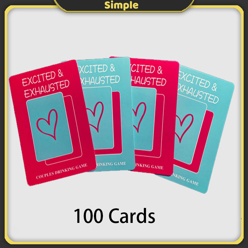 Excited & Exhausted Card Game Couple Drinking Game