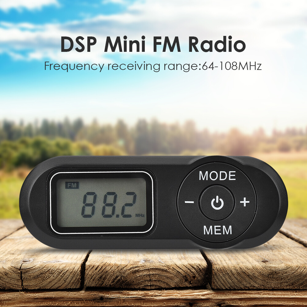LCD Digital Display Mini Pocket Radio Retro Rechargeable FM Player Receiver