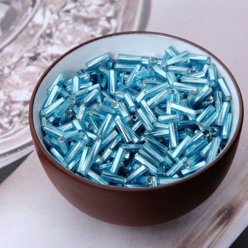 2*6 Mét 60 Gam Glass Hạt Bugle Hạt Xoắn Ốc Bạc Lõi Czech Trang Sức Phụ Kiện May Mặc 13 Màu Sắc Có Sẵn Spangles