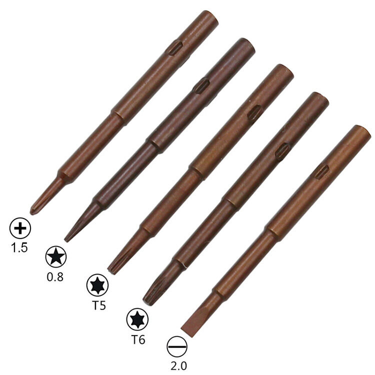 【Ready Stock】Precision Screwdriver Set T5 T6 Phillips Torx Screwdriver 5 In 1 Mini Screwdriver Set Repair Tool