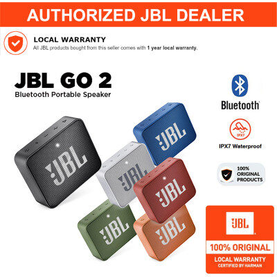 JBL GO 2ลำโพงแบบมินิ Bluetooth ไร้สายซับวูฟเฟอร์เบสพิเศษ IPX7กันน้ำลำโพงพกพาชาร์จได้
