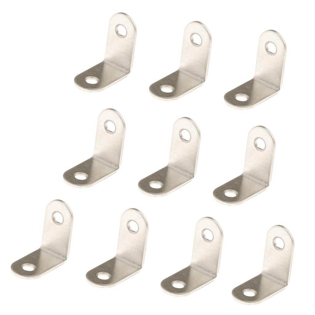 Loviver Steel Heavy Duty L Corner Brace Joint Angle Bracket, Shelf Bracket Wall Hanging Angle Bracket, Pack of 10