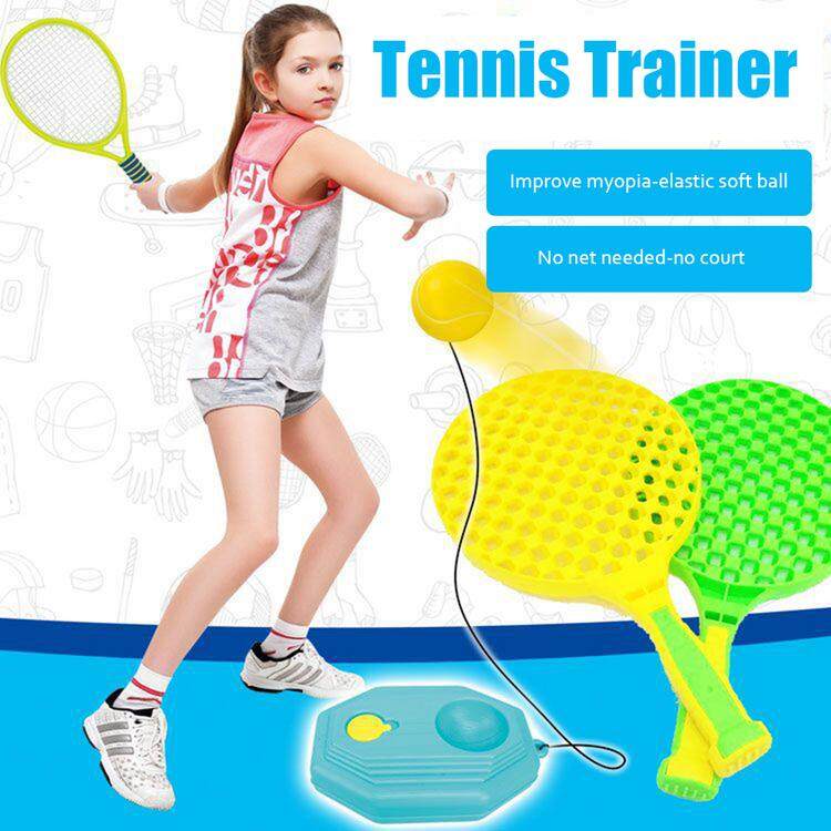 การฝึกอบรมเทนนิสRebound Ball TENNIS TRAINERเครื่องมือสำหรับฝึกปฏิบัติด้วยเชือก