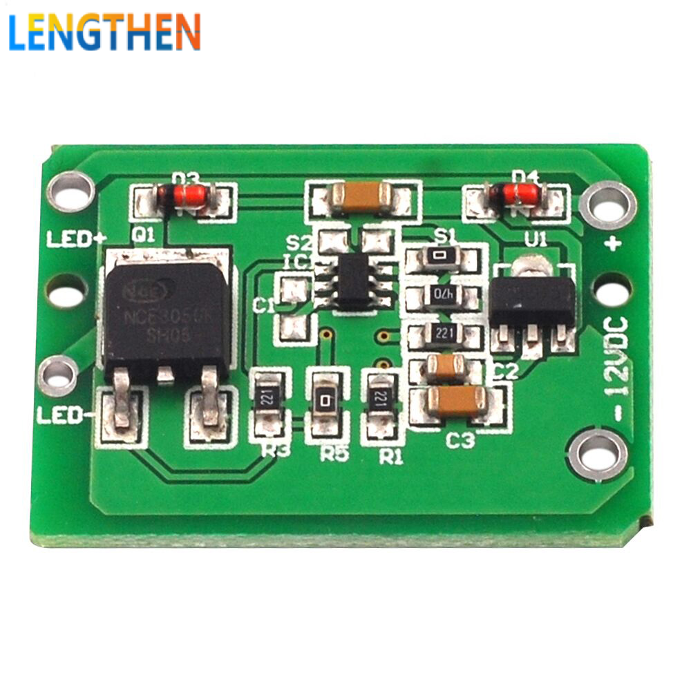 Focusai 12v capacitive touch switch sensor module push button touching key module jog latch with relay dc 6-20v 3a ttp223 module